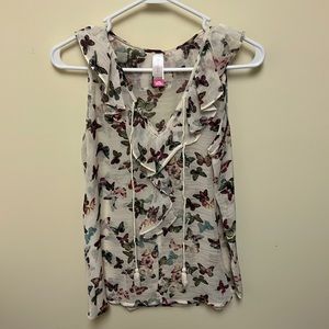 Sheer butterfly shirt